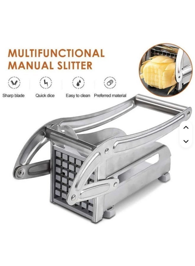 قطاعة بطاطس يدوية من الفولاذ المقاوم للصدأ، قطاعة بطاطس مقلية، للبطاطس والجزر والخيار والخضروات الأخرى. - Image 4